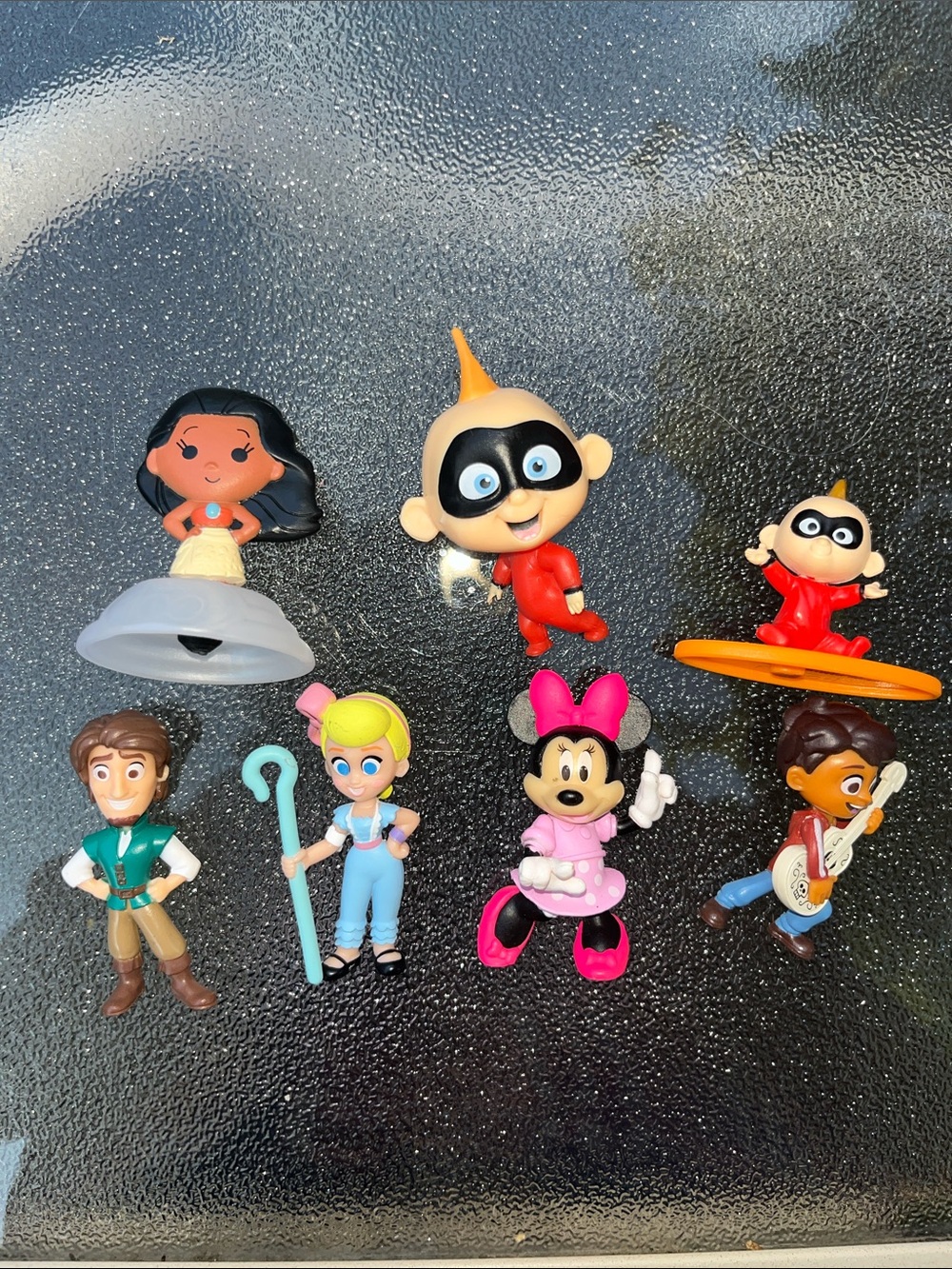 Disney Mini Figure 7 piece Lot - Bo Peep, Gaston, Jack Jack, Moana, Miguel